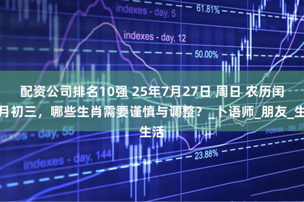 配资公司排名10强 25年7月27日 周日 农历闰六月初三，哪些生肖需要谨慎与调整？_卜语师_朋友_生活